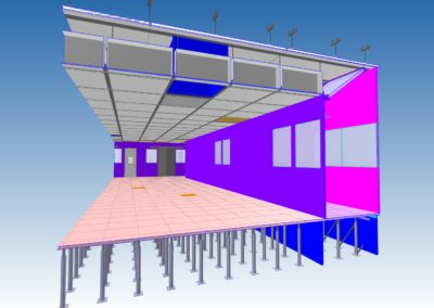 BIM, cloison de salle propre, plancher technique