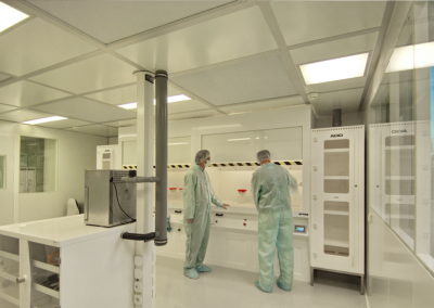 Mobilier de salle propre, luminaire encastré